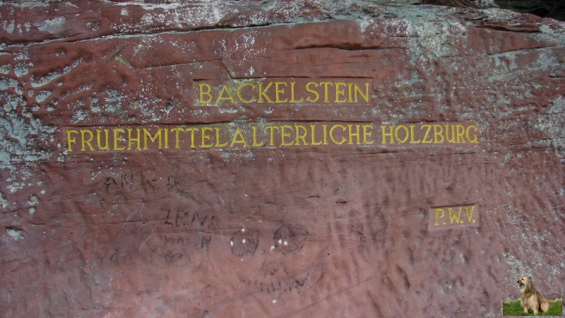 Ritterstein Nr. 220-1a Backelstein - Fruehmittelalterliche Holzburg.JPG - Ritterstein Nr.220 Backelstein - Fruehmittelalterliche Holzburg